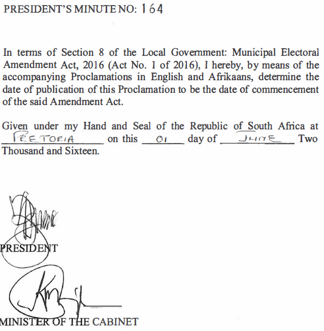 N335 presidents minute 164