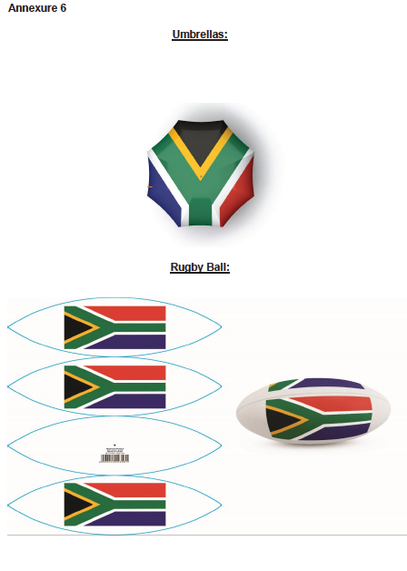 N4094 Annex 6 Umbrellas &nbsp;Rugby Ball